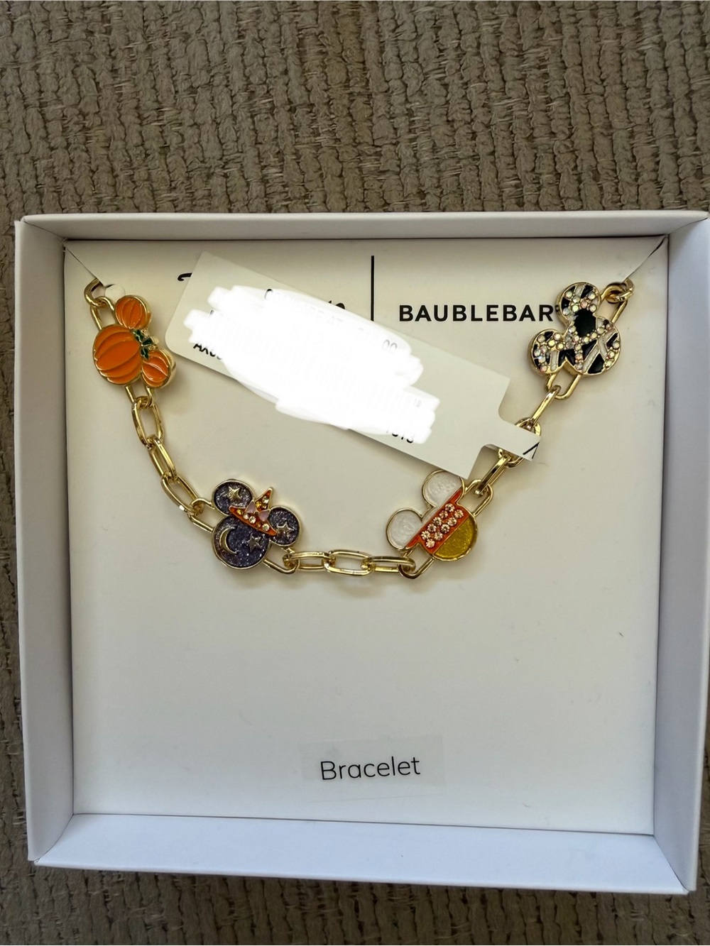 Disney BaubleBar Mickey Mouse Halloween Charm Bracelet